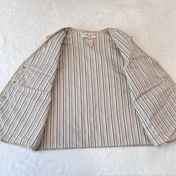 Marsh Landing Vintage Vest Women’ size PM Khaki Quilted Utility Canvas - Picture 4 of 6